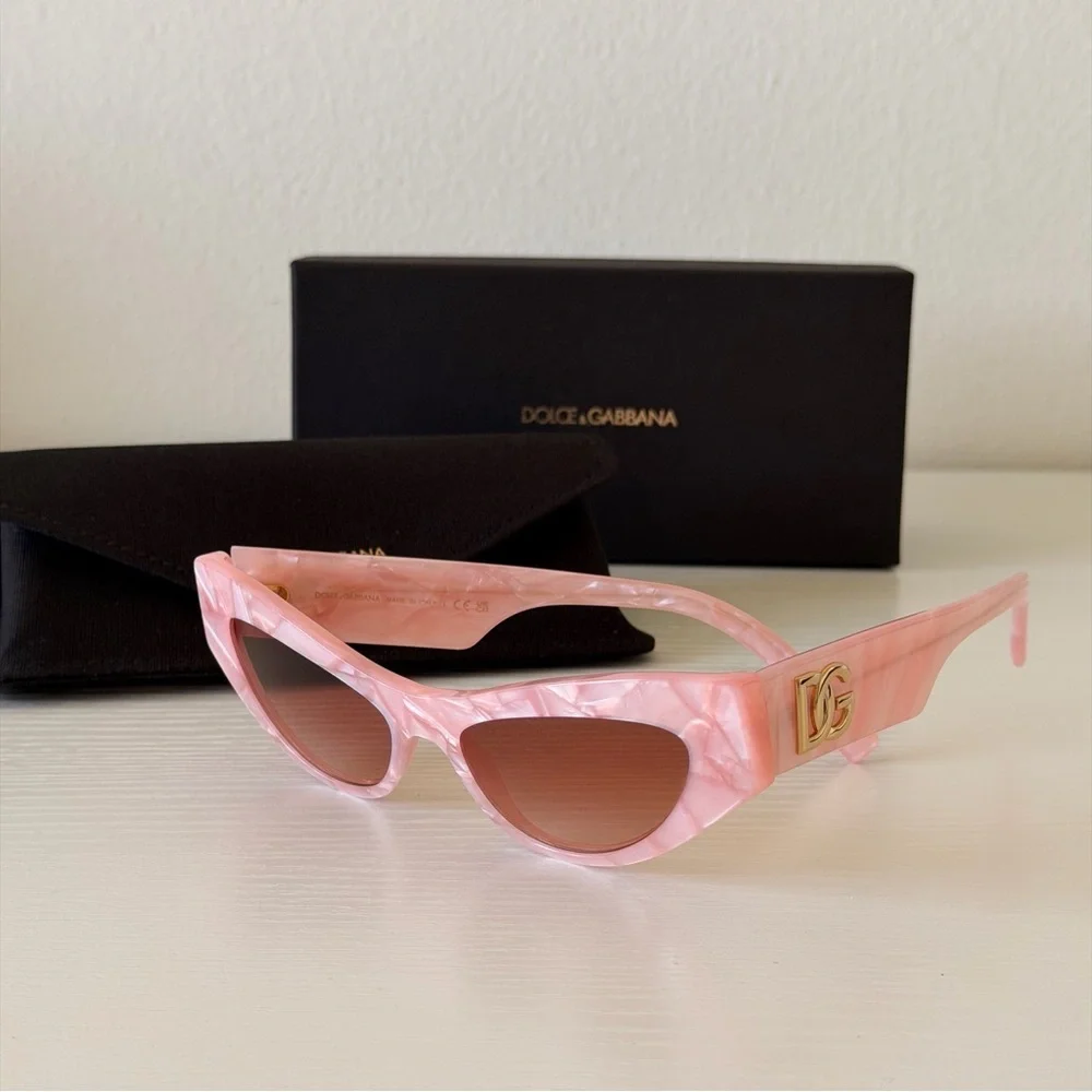 New! Dolce & Gabbana Pink Marble Sunglasses, DG4450 3231/13, Authentic